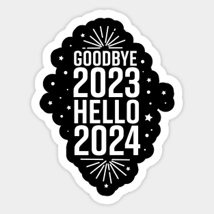 Goodbye 2023 Hello 2024 design Sticker